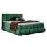 Ciemnozielone łóżko welurowe Soressa 4X