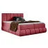 Czerwone łóżko tapicerowane welurem 5 rozmiarów - Soressa 4X 