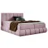 Różowe pikowane łóżko kontynentalne 5 rozmiarów - Soressa 4X 