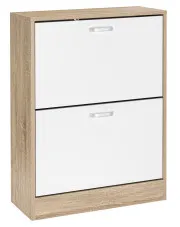 Szafka na buty biały + dąb sonoma - Heri 4X w sklepie Edinos.pl