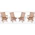 Szczegółowe zdjęcie nr 11 produktu Składane krzesła ogrodowe tekowe Soriano - 2 szt