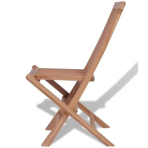 Szczegółowe zdjęcie nr 7 produktu Składane krzesła ogrodowe tekowe Ficaro - 2 szt