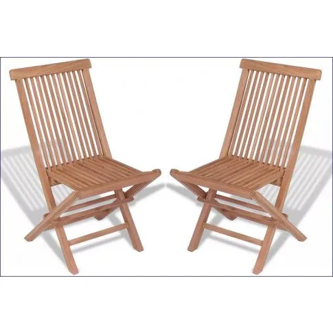 Szczegółowe zdjęcie nr 4 produktu Składane krzesła ogrodowe tekowe Ficaro - 2 szt