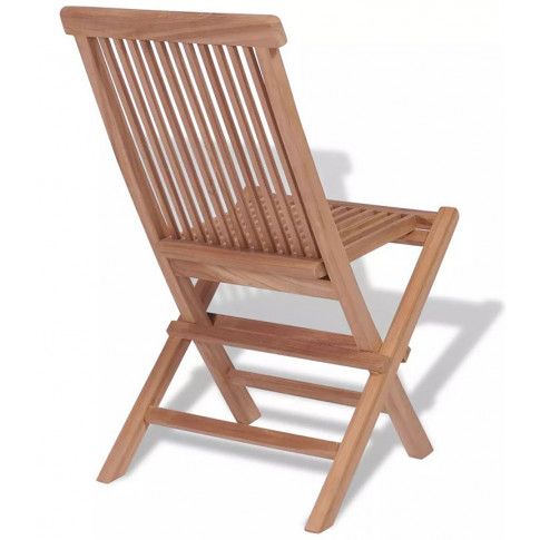 Szczegółowe zdjęcie nr 7 produktu Składane krzesła ogrodowe tekowe Soriano - 2 szt