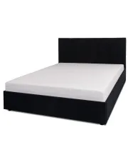 Czarne łóżko tapicerowane z pikowanym zagłówkiem 160x200 - Eccio 6X w sklepie Edinos.pl