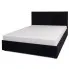 Czarne łóżko tapicerowane do sypialni nowoczesnej Eccio 6X