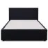 Czarne łóżko z pikowanym zagłówkiem Eccio 7X