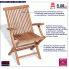 Fotografia Składane drewniane krzesła ogrodowe Soriano 2X - 2 szt z kategorii Krzesła i fotele balkonowe