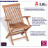 Fotografia Składane drewniane krzesła ogrodowe Soriano 2X - 2 szt z kategorii Krzesła ogrodowe