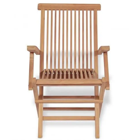 Zdjęcie tekowe krzesła ogrodowe z podlokietnikami Ficaro 2X | Edinos.pl