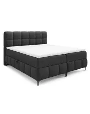 Czarne łóżko kontynentalne z pojemnikiem 5 rozmiarów - Ravesso w sklepie Edinos.pl