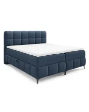 Granatowe łóżko tapicerowane 5 rozmiarów - Ravesso w sklepie Edinos.pl