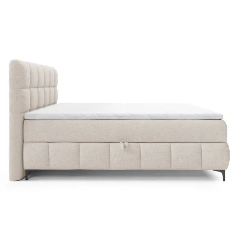 Kremowe pikowane łóżko Ravesso