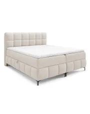 Kremowe pikowane łóżko kontynentalne 5 rozmiarów - Ravesso w sklepie Edinos.pl