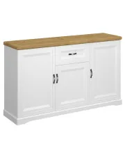 Duża komoda skandynawska biały + dąb harbor - Epium 4X w sklepie Edinos.pl