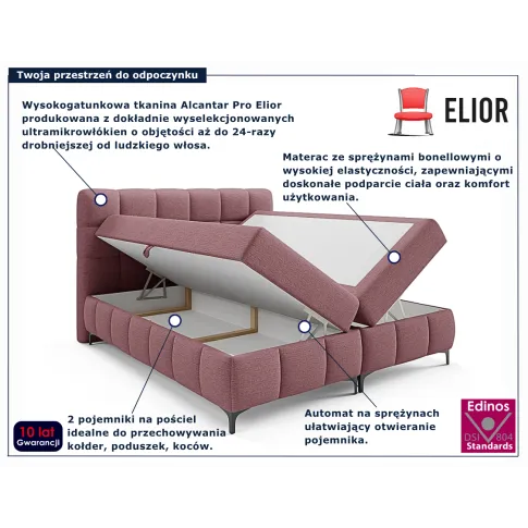 Różowe łóżko pikowane Ravesso