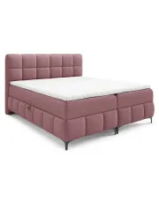 Różowe pikowane łóżko kontynentalne 5 rozmiarów - Ravesso w sklepie Edinos.pl