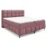 Różowe pikowane łóżko kontynentalne 5 rozmiarów - Ravesso