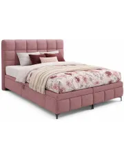 Różowe pikowane łóżko kontynentalne 5 rozmiarów - Ravesso w sklepie Edinos.pl