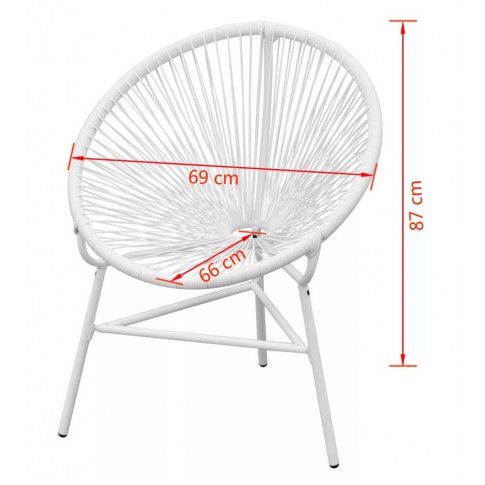 Szczegółowe zdjęcie nr 6 produktu Krzesło ogrodowe Corrigan - białe