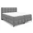 Szare tapicerowane łóżko kontynentalne 5 rozmiarów - Ravesso