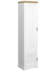 Regał zamykany słupek biały + dąb harbor - Epium 7X w sklepie Edinos.pl