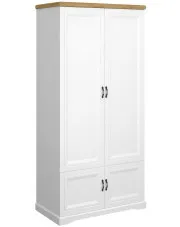 Szafa klasyczna z drążkiem biały + dąb harbor - Epium 8X w sklepie Edinos.pl