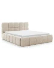 Kremowe łóżko chmurka boucle 5 rozmiarów - Mellario w sklepie Edinos.pl