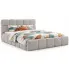 Szare nowoczesne łóżko boucle 5 rozmiarów - Mellario
