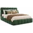 Zielone nowoczesne łóżko chmurka 5 rozmiarów - Mellario