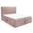 Różowe łóżko kontynentalne z pojemnikiem 5 rozmiarów - Masseno