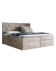 Beżowe łóżko kontynentalne 5 rozmiarów - Ressari w sklepie Edinos.pl