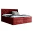 Czerwone tapicerowane łóżko kontynentalne 5 rozmiarów - Ressari