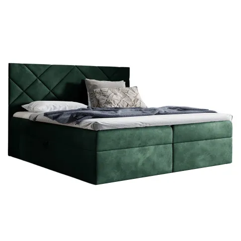 Zielone łóżko kontynentalne Ressari