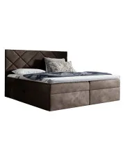 Ciemnobrązowe łóżko pikowane 5 rozmiarów - Ressari w sklepie Edinos.pl