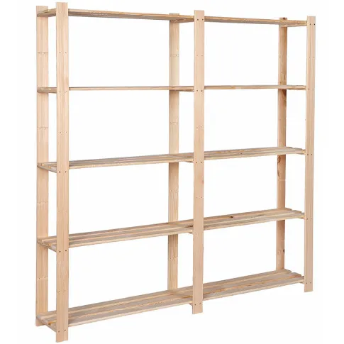 Fotografia Drewniany regał do spiżarni - Pinewood z kategorii Piwnica i garaż