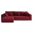 Czerwony narożnik L z funkcją spania - Ressani
