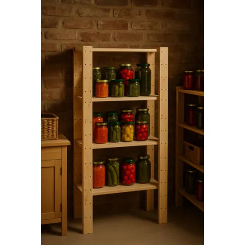 Szczegółowe zdjęcie nr 5 produktu Drewniany regał do spiżarni  - Santiago