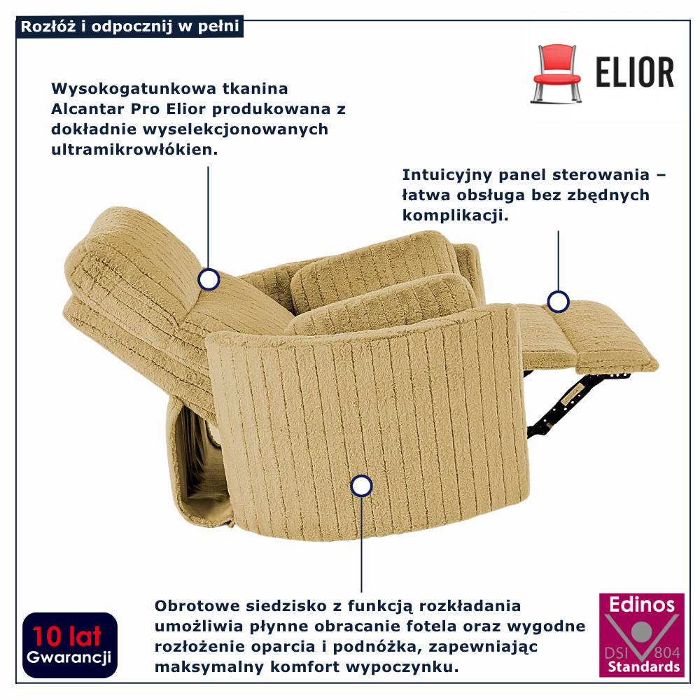 infografika fotela wypoczynkowego