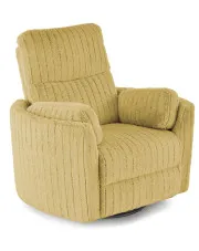 Musztardowy rozkładany fotel pikowany wypoczynkowy - Grover w sklepie Edinos.pl