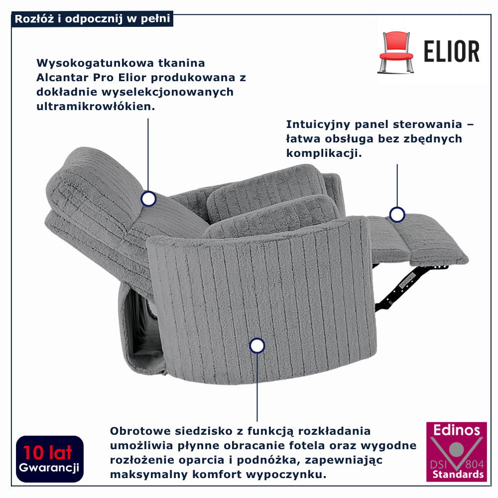 infografika fotela wypoczynkowego