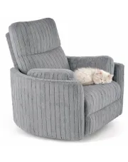 Popielaty rozkładany fotel wypoczynkowy - Grover w sklepie Edinos.pl
