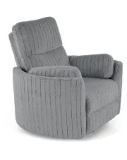 Popielaty rozkładany fotel wypoczynkowy - Grover w sklepie Edinos.pl