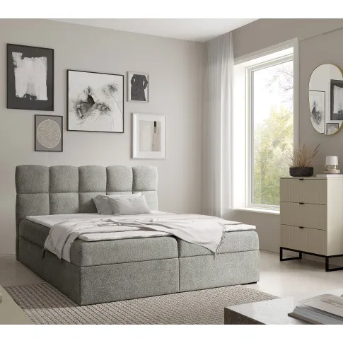 Wizualizacja wnętrza z ciemnoszarym łóżkiem Massilo