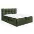 Zielone łóżko tapicerowane z pojemnikiem 5 rozmiarów - Massilo