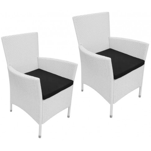 Zestaw 2 kremowych krzeseł do ogrodu – Edis 2X
