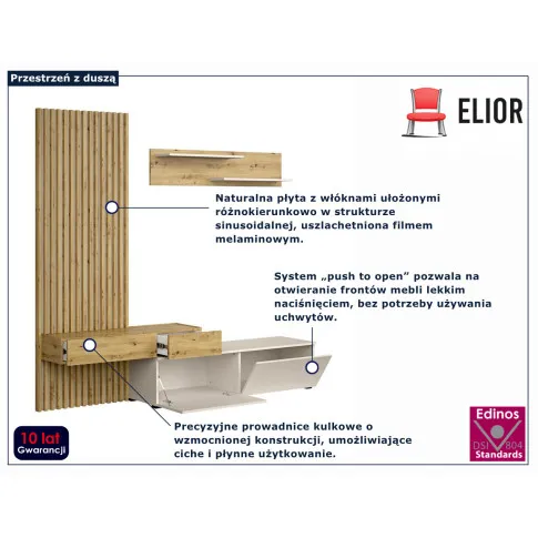 infografika kompletu mebli do salonu Sindo