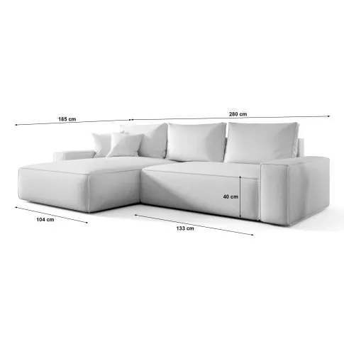 Wymiary narożnika rozkładanego Lusvane 3X