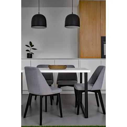 Szczegółowe zdjęcie nr 5 produktu Jasnoszare krzesło kubełkowe tapicerowane - Fima 3X