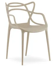 Beżowe nowoczesne krzesło do stołu - Riani 3X w sklepie Edinos.pl